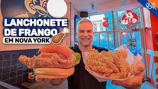 Lanchonete com SANDUÍCHES DE FRANGO deliciosos em Nova York