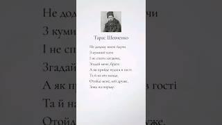 Тарас Шевченко - "Не додому вночі йдучи" #поезія #вірші #тарасшевченко #кобзар