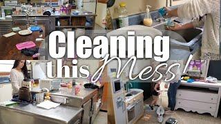 Realistic cleaning motivation | Actual Messy house clean with me!