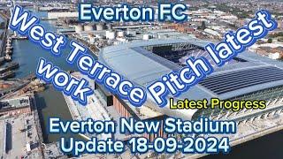 Everton FC New Stadium Update at Bramley Moore Dock 18-09-2024 Latest 4k Drone footage