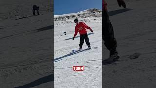 Beginner Snowboard Tips for Toe Turns #snowboarding