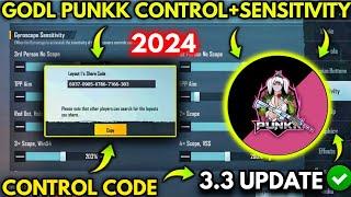 3.3 UPDATE BEST ZERO RECOIL SENSITIVITY  | GODL PUNKK SENSITIVITY | BGMI | PUBG |