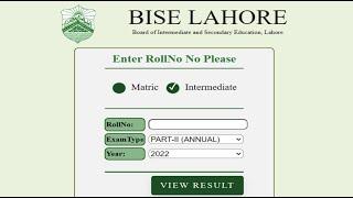 BISE Lahore Inter result 2022 | 12th class result 2022 Lahore board.Check 12th Class Result Easily.