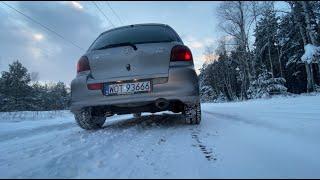 Toyota Yaris Ts 1.5 106hp 2002 Stock Exhaust Sound Winter Fun