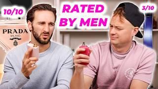 MEN REACT TO 18 MEN KILLER PERFUMES |  top fragrances for women rated by men