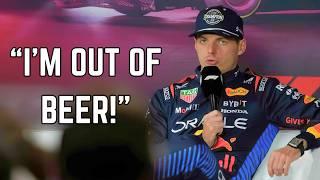 Max Verstappen Interviews But He Gets Increasingly Drunk After Winning 4th World Title