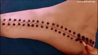 New Easy Foot Mehndi Design 2024 | Foot mehndi design for beginners | leg mehndi design