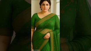 Graceful Saree Beauty Walking with a Romantic Smile | AI Animation
