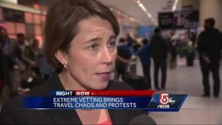 Extreme vetting causes travel chaos in Boston