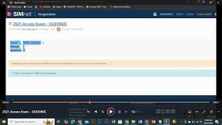2021_Access_Exam - CGS1060C | 2021_Access_Exam | CGS1060C FALL | MC GRAW HILL SIMnet | SIMNET EXAM