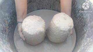 #asmr white sand cement crispy pots crumbling in 