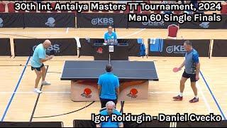 Man 60 Single Finals, 30th Int Antalya Masters TT Tournament, 2024