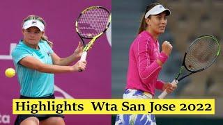 Elizabeth Mandlik vs Paula Badosa Highlights !!! WTA San Jose 2022