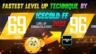 Fastest level up technique(2022) by ICECOLD FF || Highest Level of Indian Server 