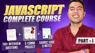 JavaScript Full Course Tutorial for Beginners in HindiFree Notes with 10+ Projects | P-1