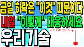 [우리기술 주가전망] 금일 하락은 "이것" 때문이다! 내일 "이렇게" 대응하세요 주주여러분들 걱정마세요!