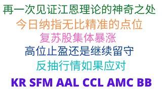 第360期「幂笈投资」 神奇的江恩理论，先于走势，精准预测纳指点位 | 复苏股集体暴涨，是反抽行情吗？止盈还是继续等待 | KR SFM AAL CCL AMC BB