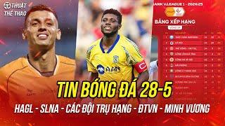 Bóng đá 28-5 | HAGL và SLNA nhận hung tin, điểm danh những đội bóng đã trụ hạng V-League sớm