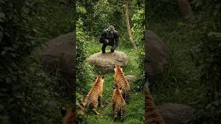 고릴라의 영역을 침범한 호랑이의 최후 #animals #wildlife #gorilla #tiger