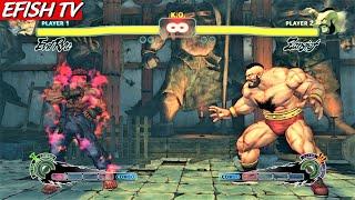 Evil Ryu vs Zangief (Hardest AI) - Ultra Street Fighter IV