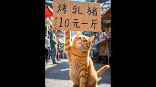 猫主子转行卖烤乳猪？宰杀吹唢呐全包太硬核！#萌宠出道计划 #猫咪 #记录猫咪日常 #橘猫 #萌宠