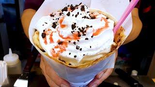 석계역 크레페 3총사!  딸기 바나나, 피자, 생크림 크레페, Amazing Skills of Making Crepes, Crepe master, Korean Street Food