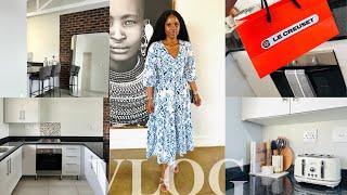 VLOG: homeware haul | lets decorate & set up this apartment | new barstools | South African YouTuber