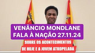 MOÇAMBIQUE: Venâncio Mondlane Fala à Nação, sobre os acontecimentos de hoje e a jovem atropelada.