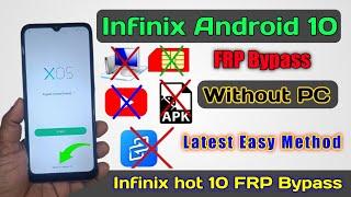 Infinix Android 10 FRP Bypass Without PC | Latest Easy Method