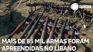 Mais de 85 mil armas do Hezbollah foram apreendidas no Líbano