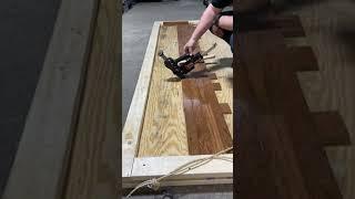 Powernail Model 101 - Cordless Blind Nailing at 45 degrees (short demo)