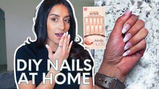 PRESS ON NAIL TUTORIAL | DIY Nails at Home | Kiss Nails | Adelle Perez