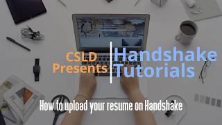 How to upload your resume on Handshake