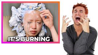 Hairdresser Reacts To Chemical Burn Bleach Fails!