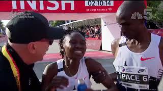 The moment Ruth Chepngetich breaks WORLD RECORD for women's marathon time