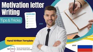 How to Write an Effective Motivation Letter for Open Doors Scholarship 2024 | Bitfix | Russia