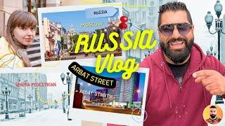 Arbat Street in Moscow Russia || Snow Fall || Russia Travel Vlog - Moscow Arbat Street