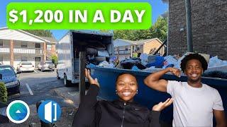 Day In The Life Of Running A Small Junk Removal Business | How We Made $1,200