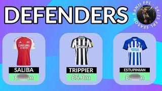 Predicting FPL Defender Prices For The 24/25 Season  