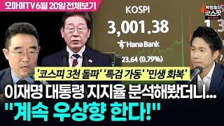 [박정호의 핫스팟+김봉신] 이재명 대통령 지지율 분석해봤더니..."계속 우상향 한다!"(6월 20일 전체보기)