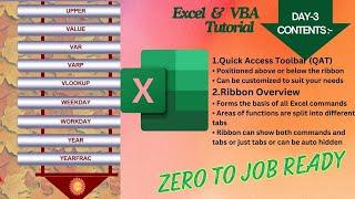 EXCEL & VBA Tutorial | Quick Access Toolbar & Ribbon Overview