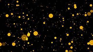 Yellow Particles Moving Slowly || Stock Video Abstract Particle Motion Animated Background effects