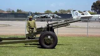 Glamour Gal 105mm Howitzer Firing at Miramar Flying Leatherneck Museum