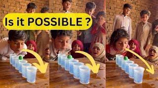 Blow Ball over Water glass Challenge | Is it POSSIBLE ?