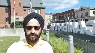 Downtown Cambridge in Ontario, Canada. Scenic beauty with Historic Architecture & lots of Fun & Food