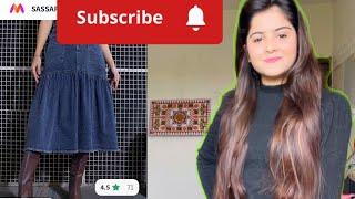 myntra denim flared skirt  #myntrafinds #myntrahaul