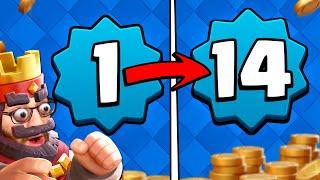 Level 1 to Level 14 in ONLY 10 HOURS in Clash Royale!!  Here's How...