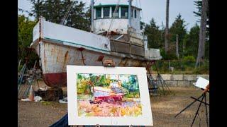 What is it like to paint "En Plein Air"? Learn from Eric live! #painting #live #watercolor #artist