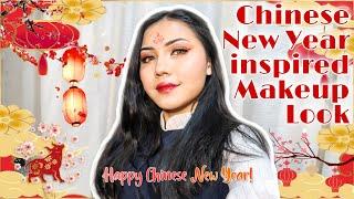 Chinese New Year inspired Makeup Look 2021 || May Kyla Inso