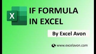 How to use IF formula in Excel | Excel Avon